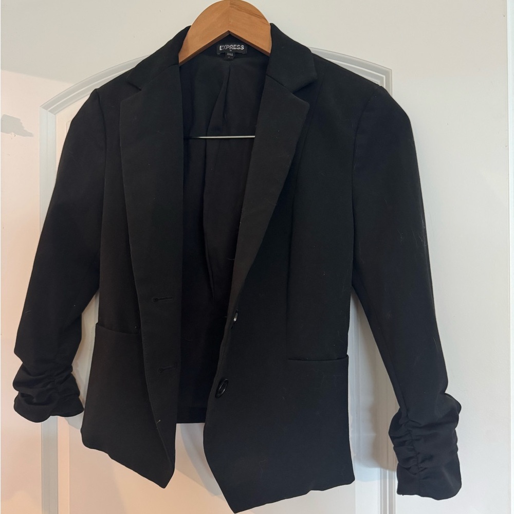 Express Black Blazer Tailored Fit Versatile Design